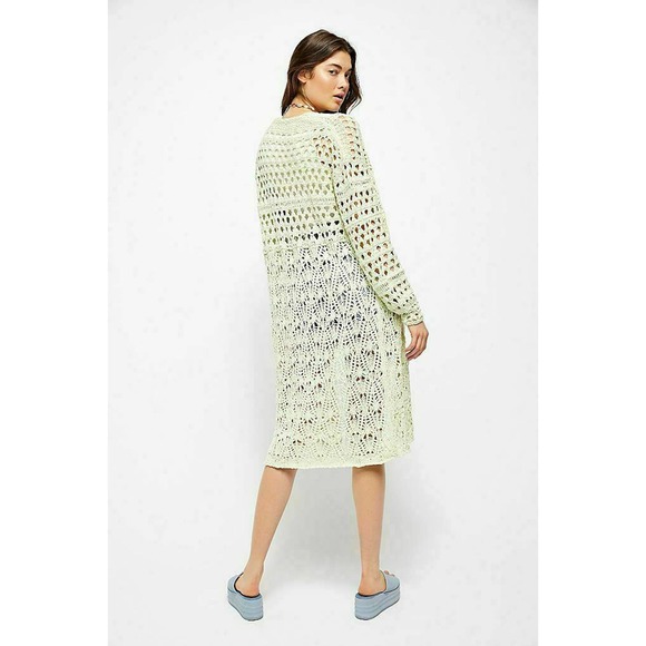 Free People Women Sweet Talker Cardigan Sweater Jacket Honeydew Green S,$168 NWT - Picture 4 of 6